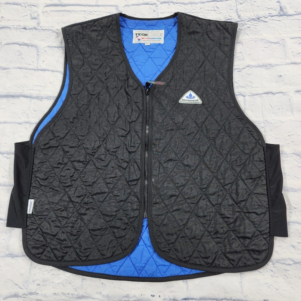 Techniche International Hyperkewl 6529 Black Blue SIZE XL Nylon Cooling Vest
